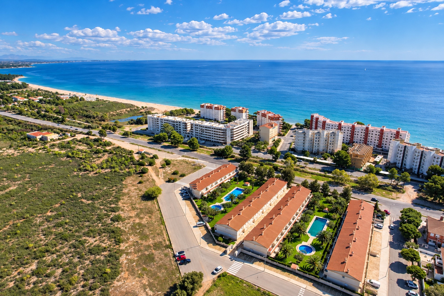 GEPFLEGTE 3-ZIMMER-WOHNUNG MIT POOLBLICK-TERRASSE, STELLPLATZ UND NUR 1000 M ZUM MEER IN MIAMI PLATJA - Image 1